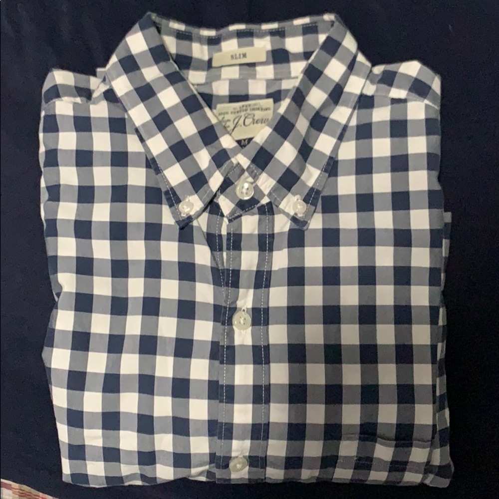 J.Crew 2-Ply 100% Cotton button down SLIM CUT EUC